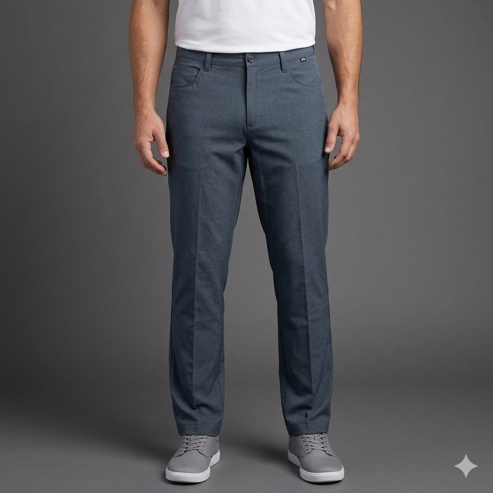 TravisMathew Golf Pants Performance Stretch Lightweight Blue Grey 40